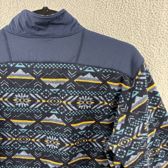 Columbia Men’s XXL Printed Fleece Quarter-Zip Pullover – Navy Geo Aztec - Picture 13 of 14